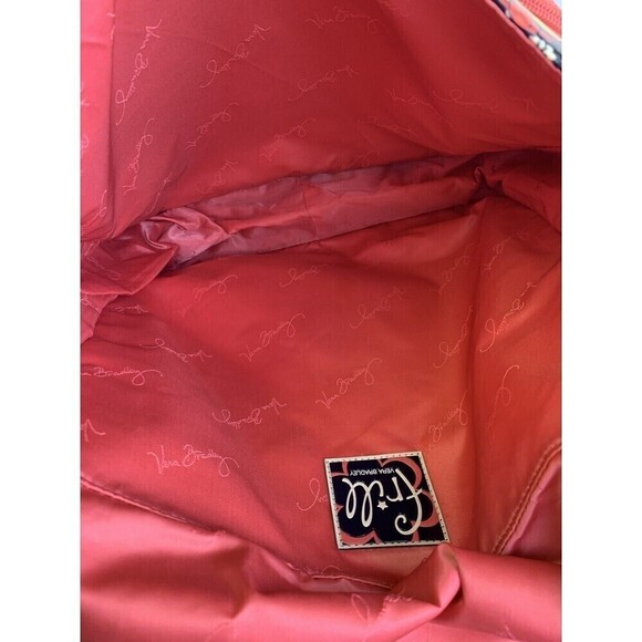 Vera Bradley Frill Messenger Bag Happy Snails Pattern Pink Leaf Flap Magnetic - Picture 9 of 16